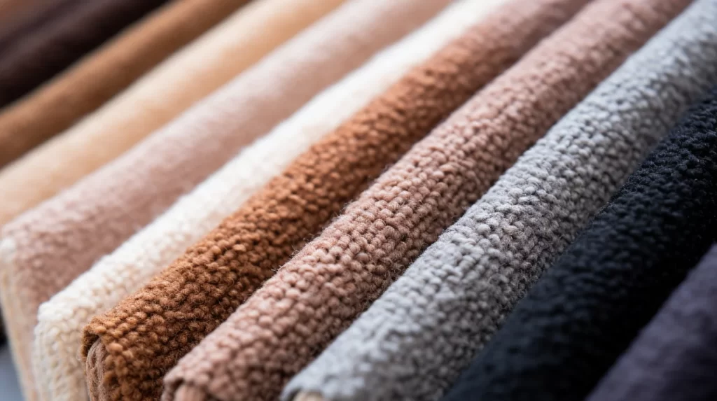 Texture samples of nylon carpet
