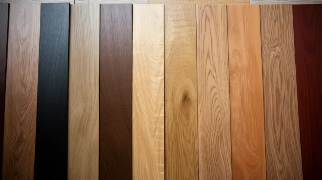 Texture samples of oak flooring