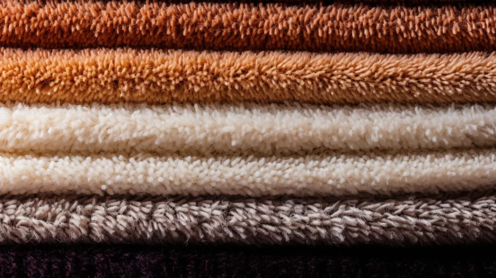Texture samples of wool carpet